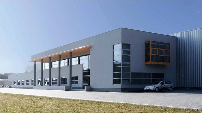 what is building facade design | how to design unique facades View of an industrial building