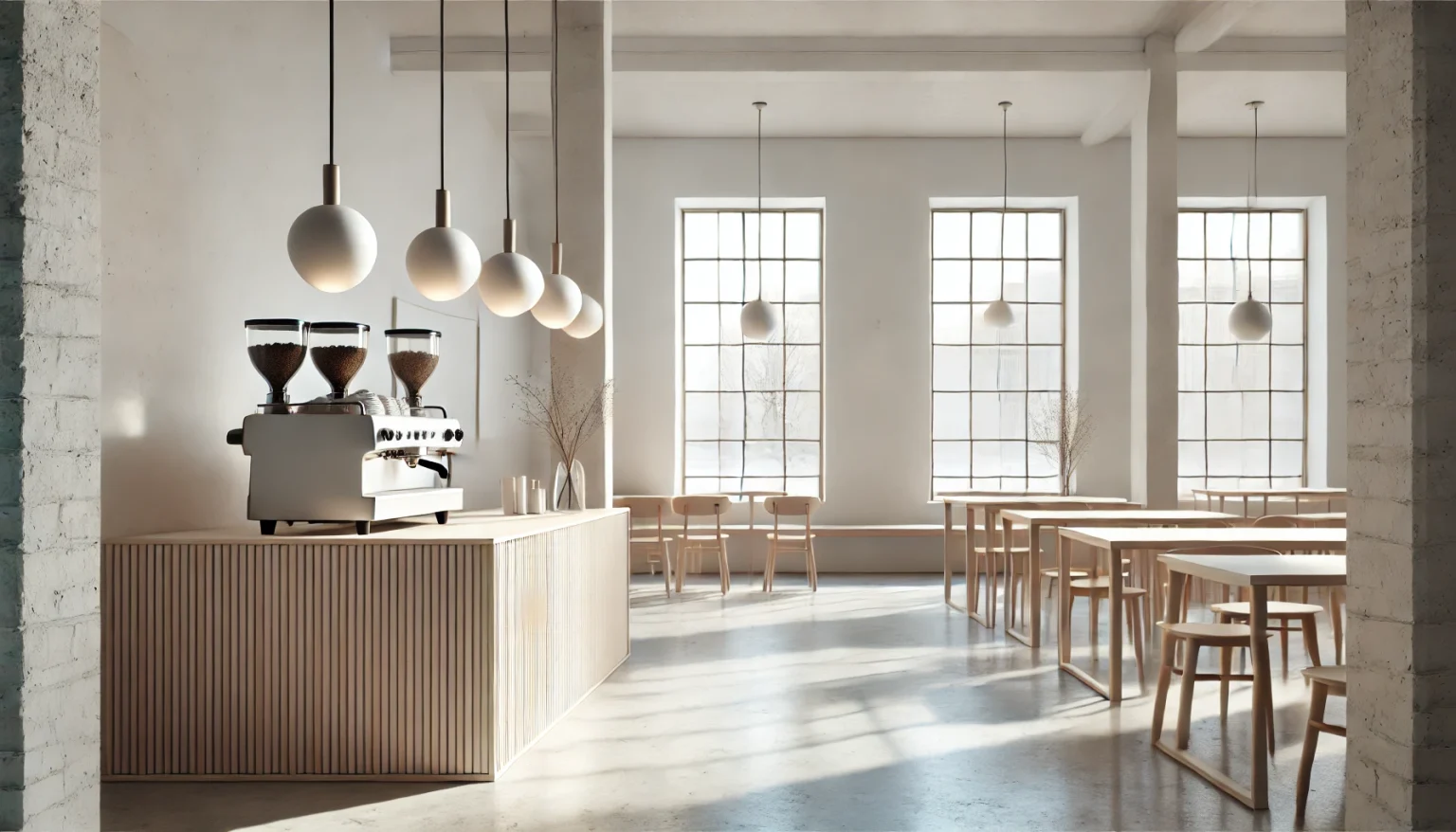 Minimal coffee shop design