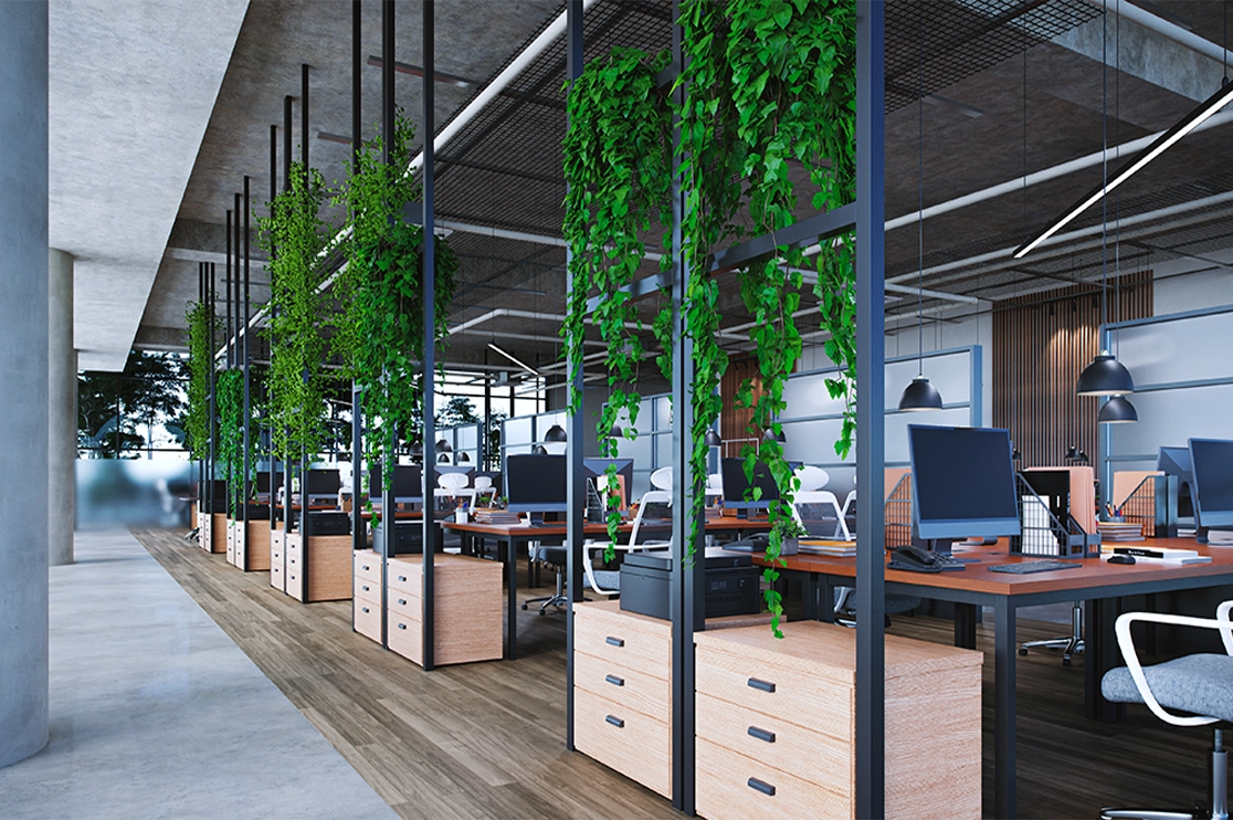 استفاده از گیاهان در ساختمان اداری