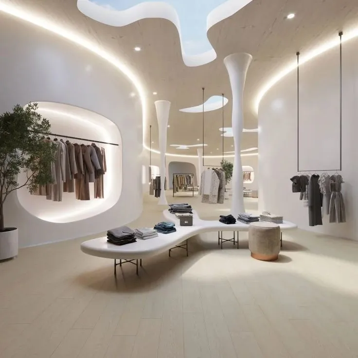 طراحی مغازه لوکس لباس فروشی